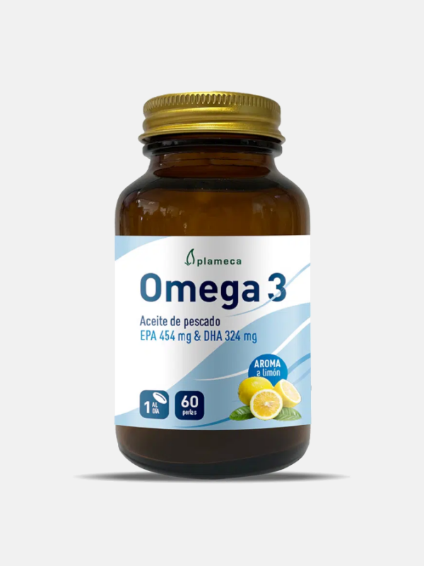 Omega 3 Epa 454mg / DHA 324mg Sabor limón - 60 cápsulas - Plameca