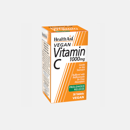Vitamina C 1000 mg liberación prolongada – 30 comprimidos – Health Aid