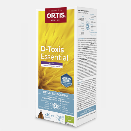 D-Toxis Essential Frambuesa Hibisco – 250ml – Ortis