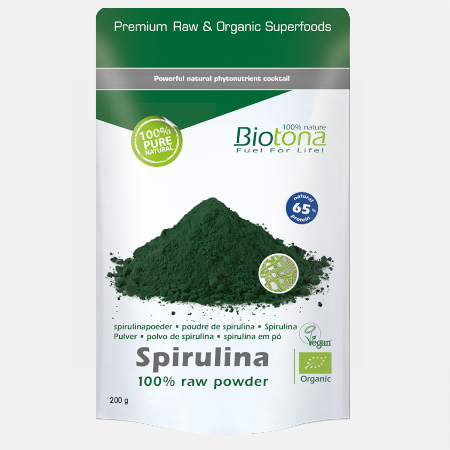 SPIRULINA 100% raw powder – 200g – Biotona