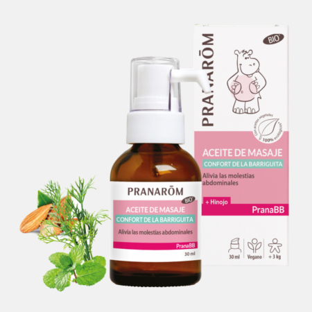 PRANABB Aceite de masaje Confort de la barriguita BIO – 15ml – Pranarom