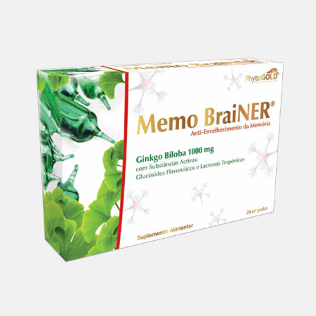 Memo Brainer Ginkgo Biloba – 20 ampollas – Phytogold