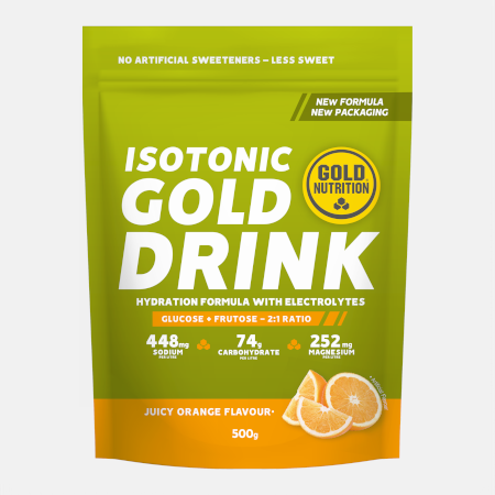 Isotonic Gold Drink Naranja – 500 g – Gold Nutrition