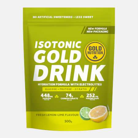 Isotonic Gold Drink Limón – 500 g – Gold Nutrition