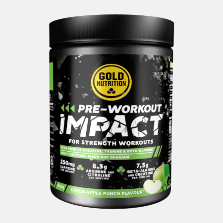 Pre-Workout Impact Manzana Verde – 400g – Gold Nutrition