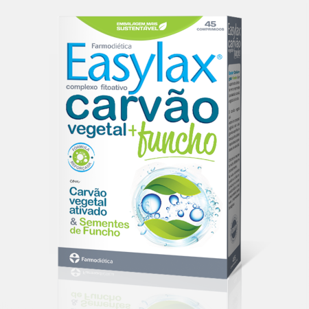 Easylax Carbón Vegetal + Hinojo – 45 comprimidos – Farmodiética