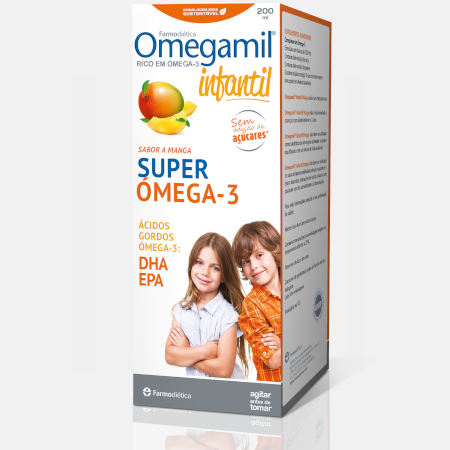Omegamil Infantil Super Omega 3 Mango – 200 mL – Farmodiética