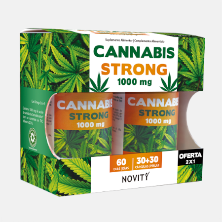 Cannabis Strong 1000 mg – 30+30 cápsulas – Novity