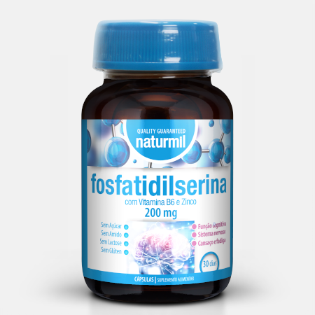 Fosfatildiserina con Vitamina B6 y Zinc 200mg – 60 cápsulas – Naturmil