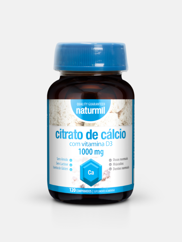 Citrato de Calcio 1000mg con Vitamina D3 - 120 comprimidos - Naturmil