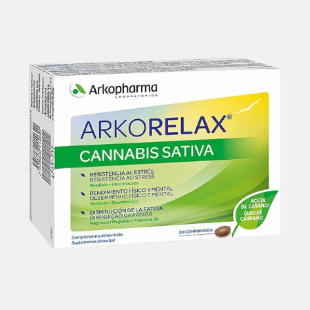 ARKORELAX Cannabis Sativa – 30 comprimidos – Arkopharma