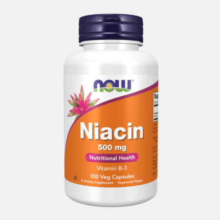 Niacin 500 mg – 100 veg cápsulas – Now