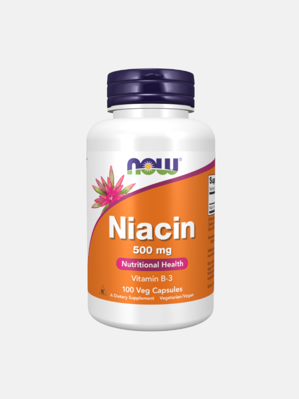 Niacin 500 mg - 100 veg cápsulas - Now