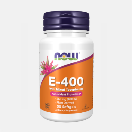 Vitamin E 400 – 50 cápsulas – Now