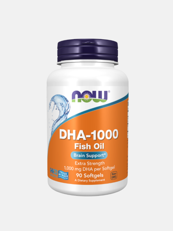 DHA 1000 Fish Oil Brain Support Extra Strength - 90 cápsulas - Now