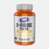 D-Ribose 750mg - 120 cápsulas - Now