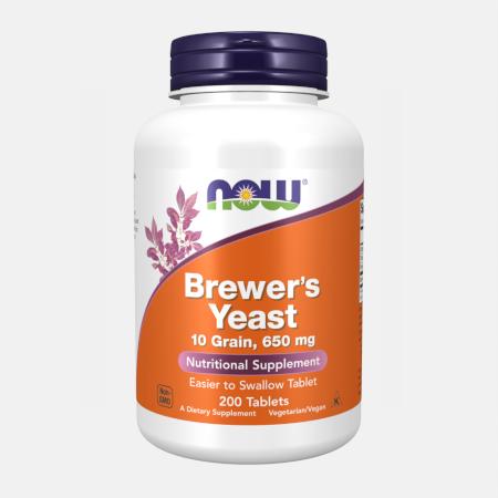 Brewer’s Yeast 650 mg Levadura de Cerveza – 200 comprimidos – Now