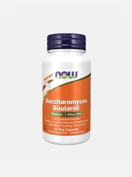 Saccharomyces Boulardii – 60 cápsulas – Now – Nutribio