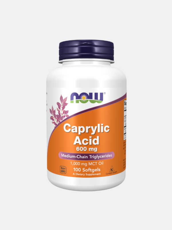 Caprylic Acid 600 mg - 100 cápsulas - Now