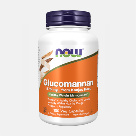 Glucomannan 575 mg – 180 cápsulas – Now