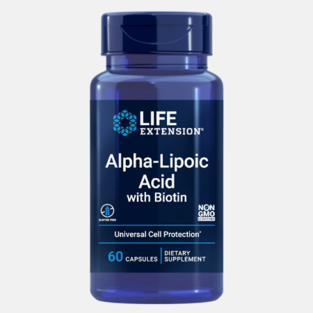 Alpha-Lipoic Acid with Biotin – 60 cápsulas – Life Extension