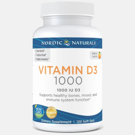 Vitamin D3 1000 Orange – 120 softgels – Nordic Naturals