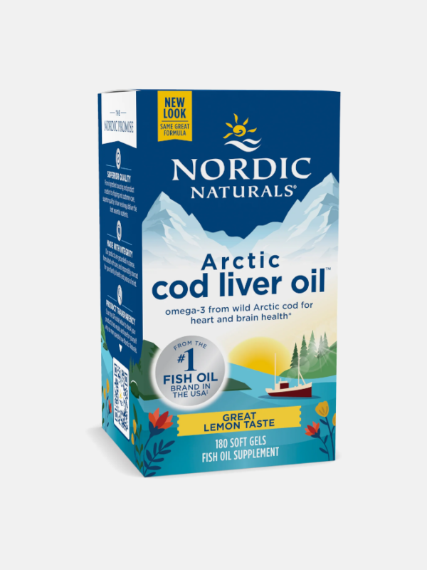 Arctic Cod Liver Oil Lemon - 180 softgels - Nordic Naturals