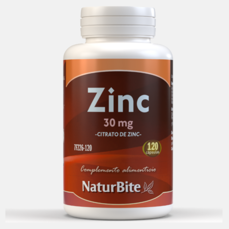 Citrato de Zinco 30mg – 120 cápsulas – NaturBite