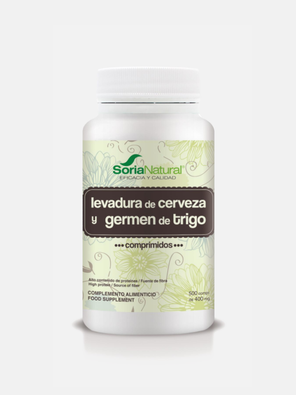 Levadura de Cerveza y Germen de Trigo - 500 comprimidos - Soria Natural