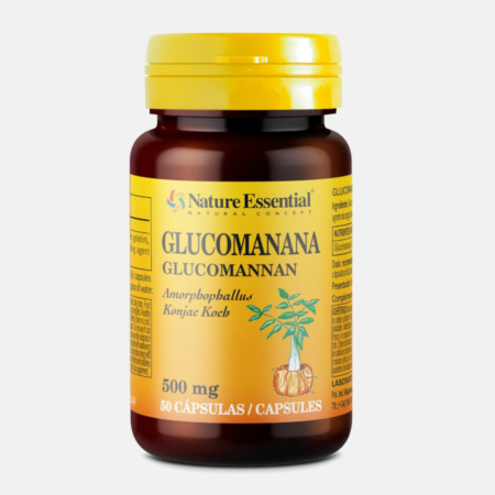 Glucomanana 500mg – 50 cápsulas – Nature Essential