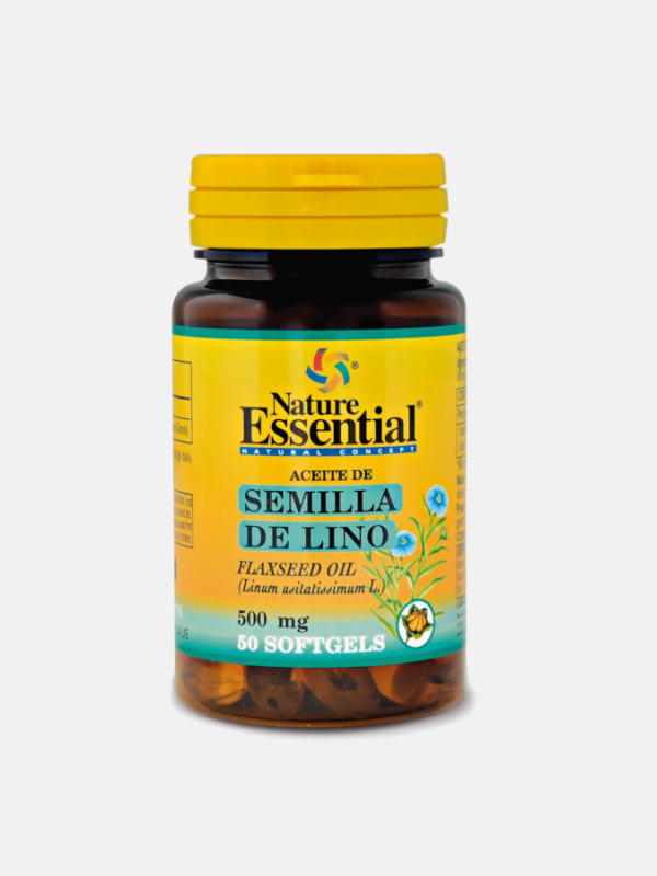 Aceite semilla de lino 500mg - 50 cápsulas - Nature Essential