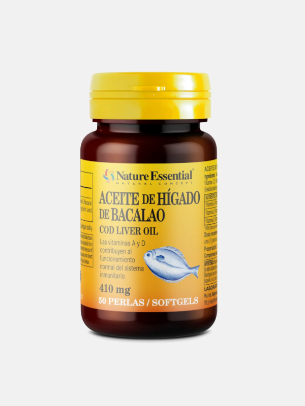 Aceite de Hígado de Bacalao 410 mg - 50 cápsulas - Nature Essential