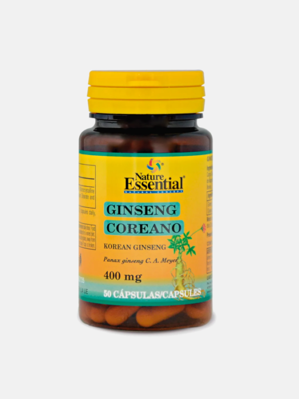 Ginseng koreano 400 mg - 50 cápsulas - Nature Essential
