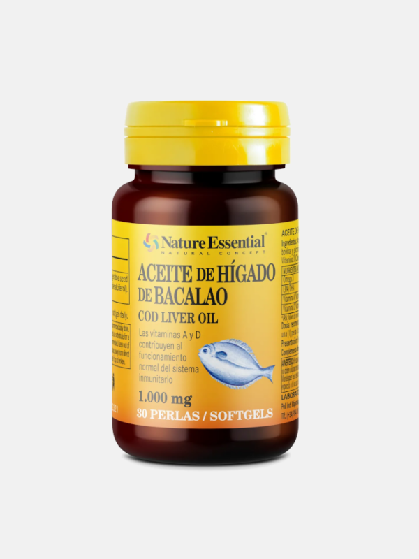 Aceite de Hígado de Bacalao 1000mg - 30 cápsulas - Nature Essential