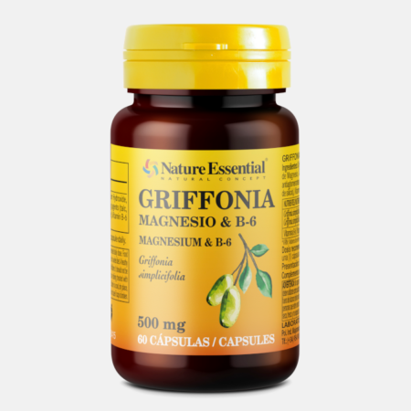 Griffonia 500 mg (5-HTP) + Magnesio + B6 – 60 cápsulas – Nature Essential
