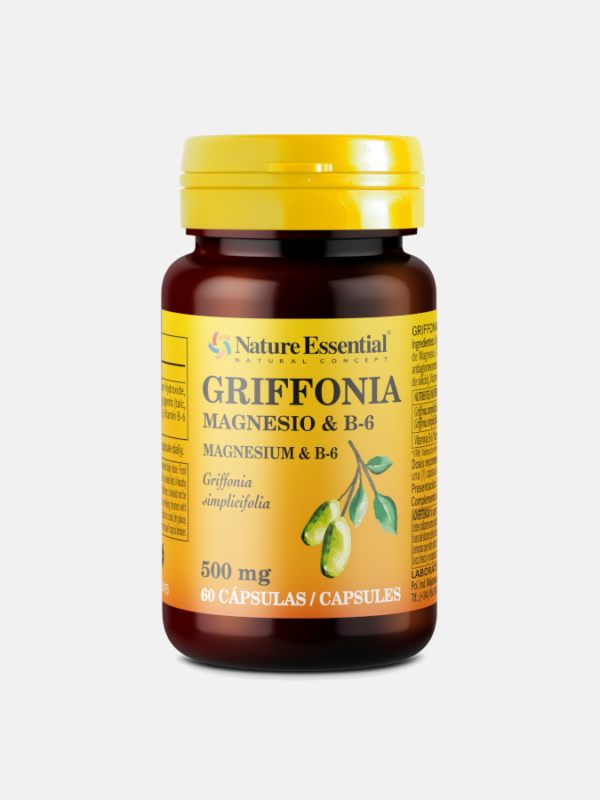 Griffonia 500 mg (5-HTP) + Magnesio + B6 - 60 cápsulas - Nature Essential