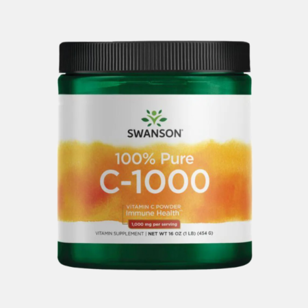 Vitamin C-1000 Powder 100% Pure – 454g – Swanson