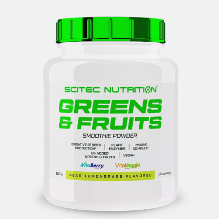 Greens & Fruit pear-lemongrass – 600g – Scitec Nutrition