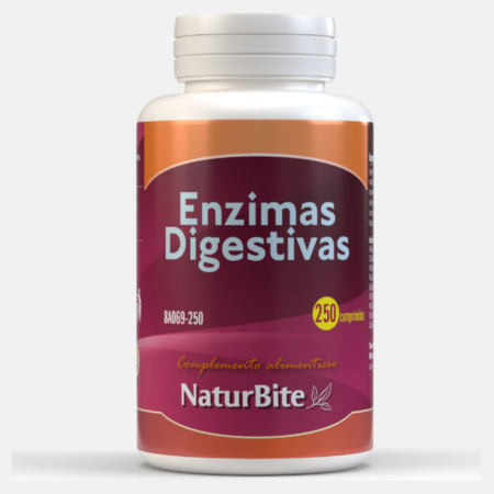 Enzimas Digestivas – 250 comprimidos – NaturBite