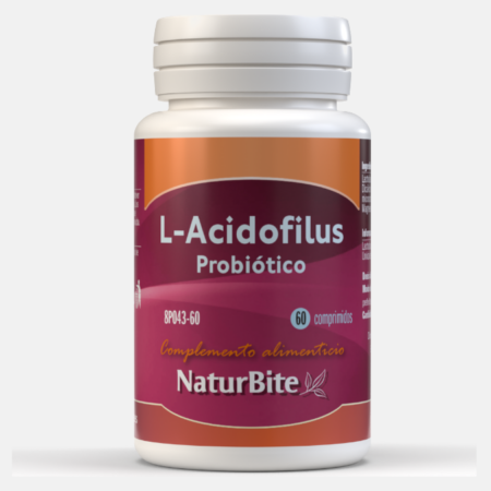 L-Acidophilus Probiótico –  60 comprimidos – NaturBite