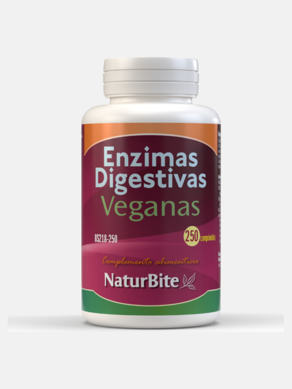 Enzimas Digestivas Veganas - 250 comprimidos - NaturBite