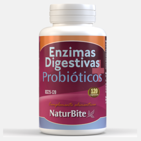 Enzimas Digestivas con Probióticos – 120 cápsulas – NaturBite