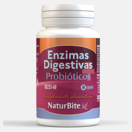 Enzimas Digestivas con Probióticos – 60 cápsulas – NaturBite