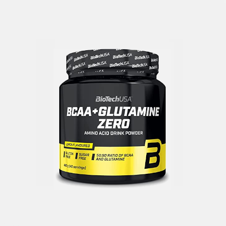 BCAA + Glutamine Zero Limón – 480g – Biotech