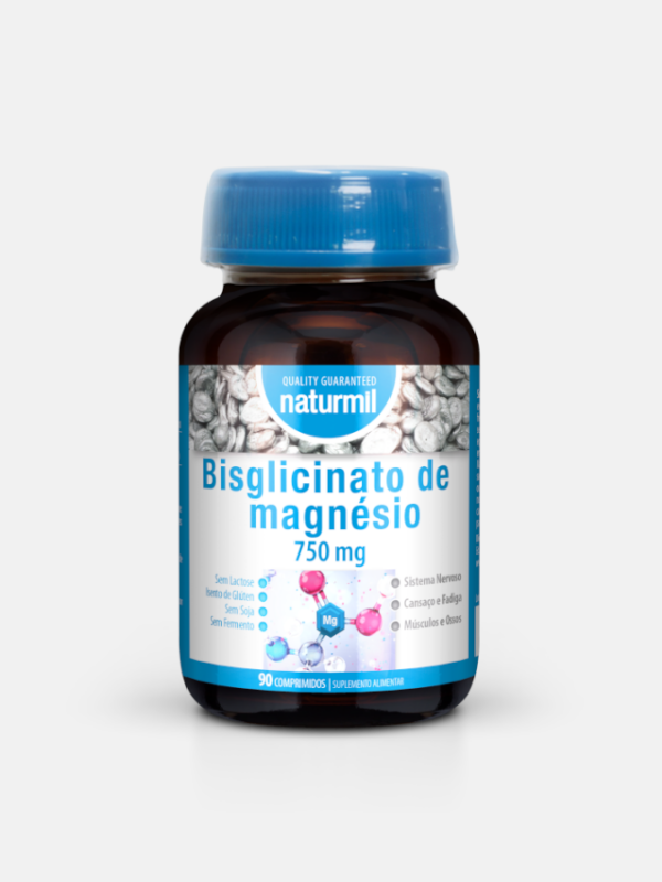 Bisglicinato de Magnesio 750mg - 90 comprimidos - Naturmil