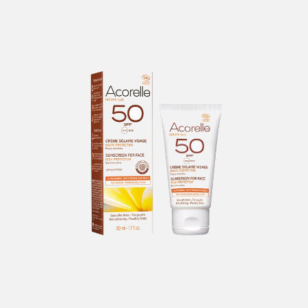Crema solar facial SPF50 – 50ML – ACORELLE