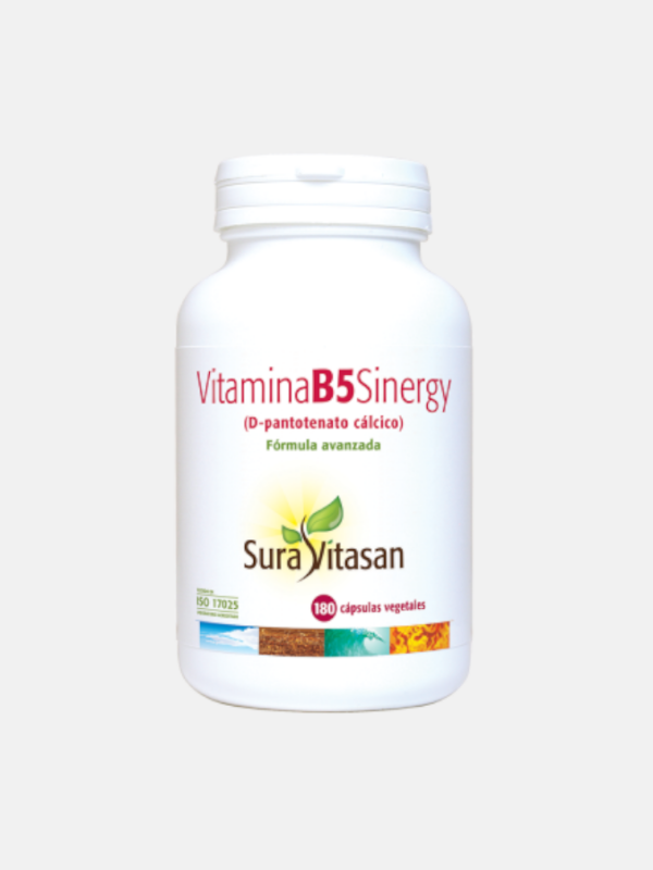 Vitamina B5 Sinergy - 180 cápsulas - Sura Vitasan