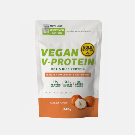 Vegan V-Protein Avellana – 240g – Gold Nutrition