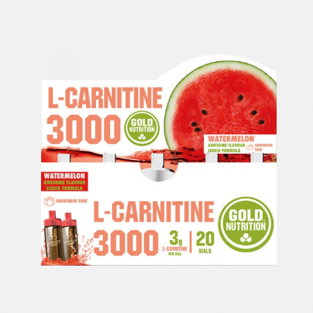 L-Carnitina 3000mg Sandía – 20 viales – Gold Nutrition