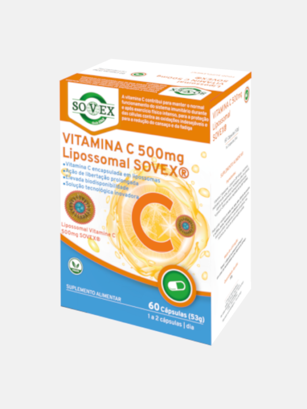Vitamina C 500mg Lipossomal - 60 cápsulas - Sovex